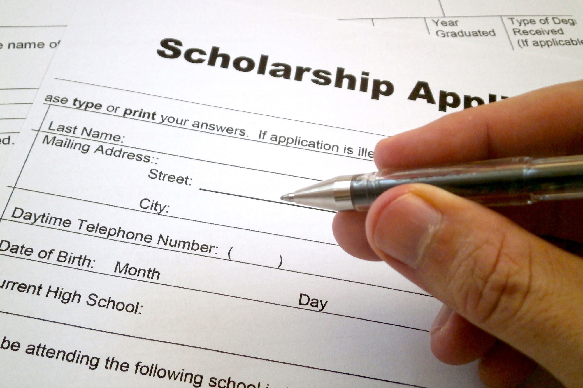 scholarship form